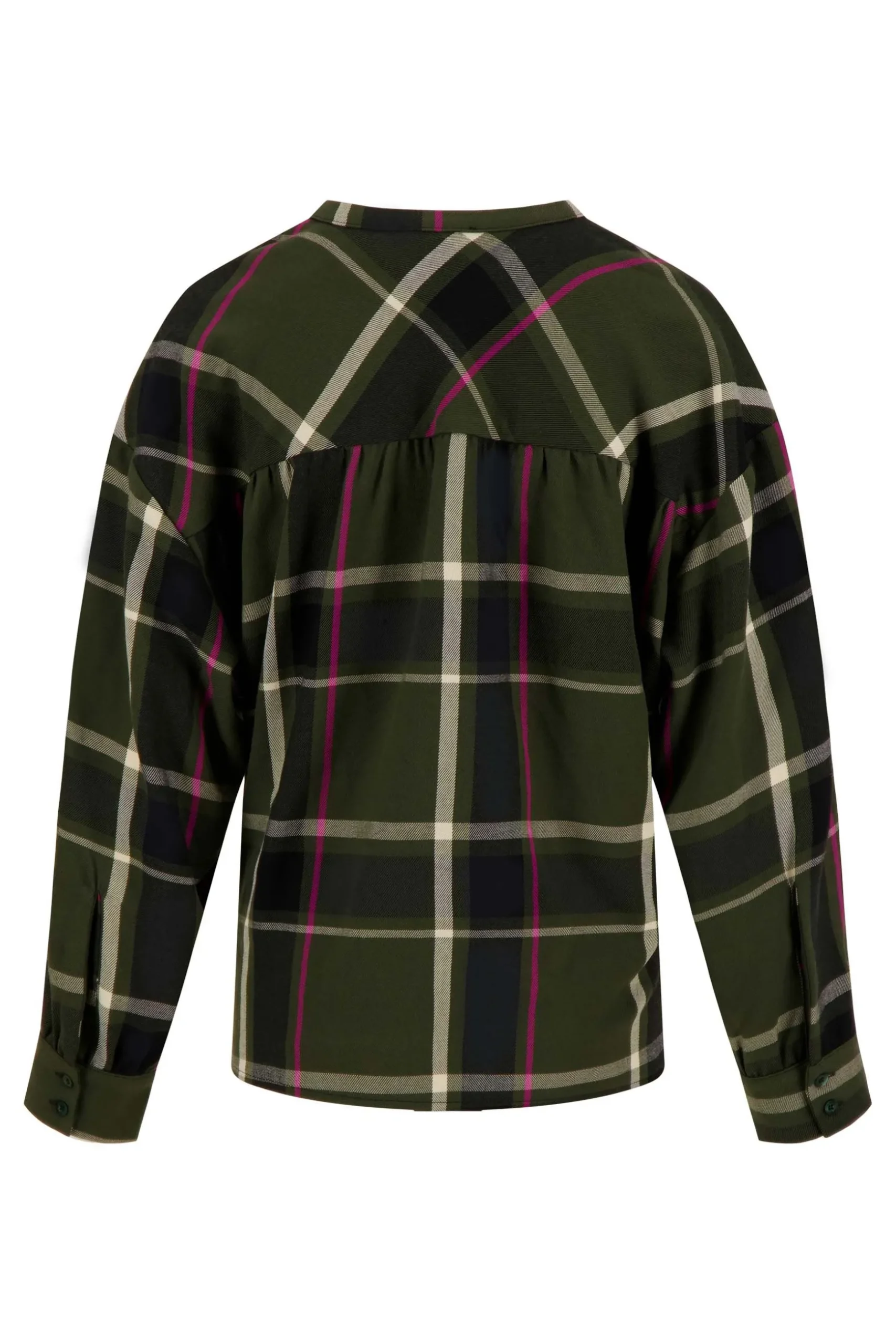zusss blouse met ruit donkergroen