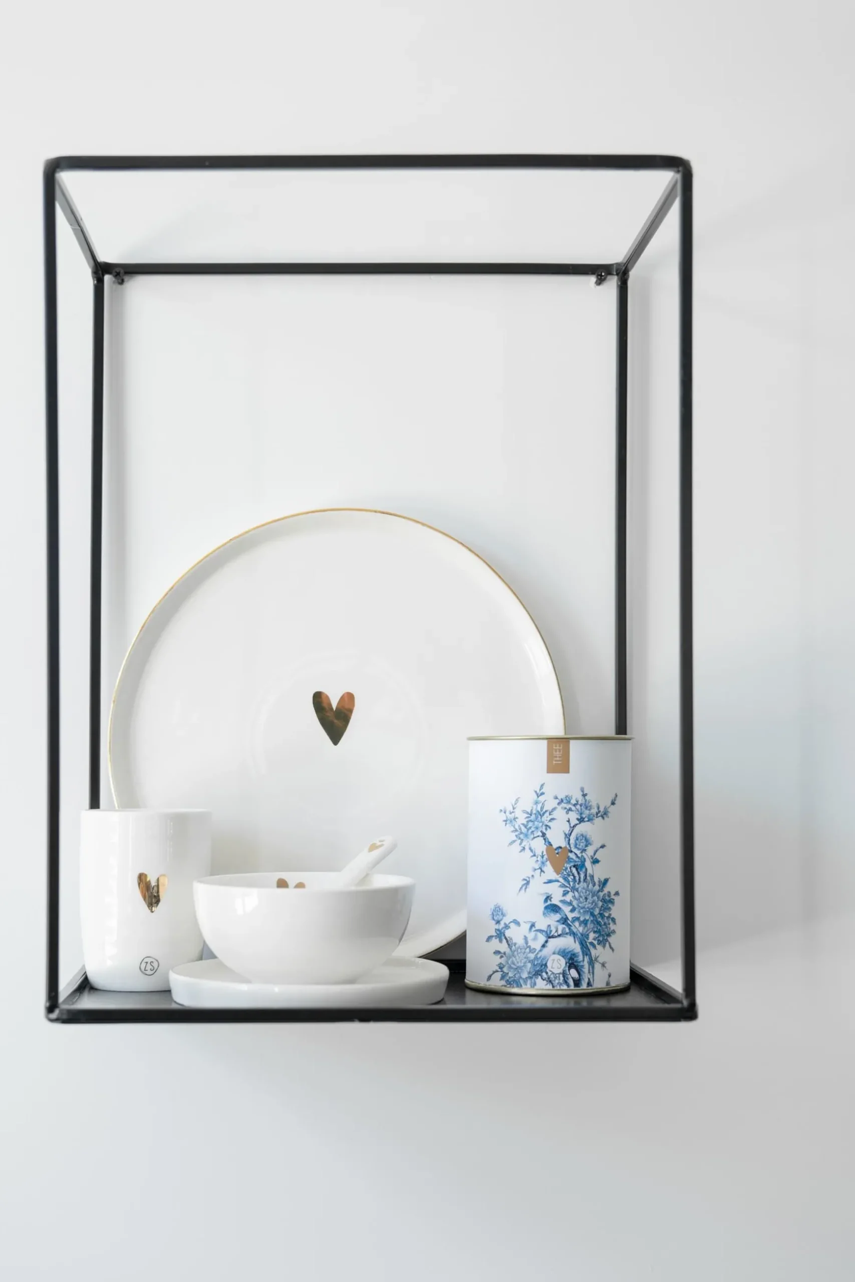 zusss dinerbord goud hartje wit
