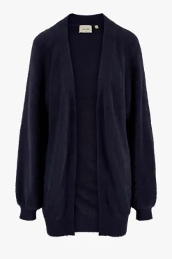 zusss fluffy vest donkerblauw