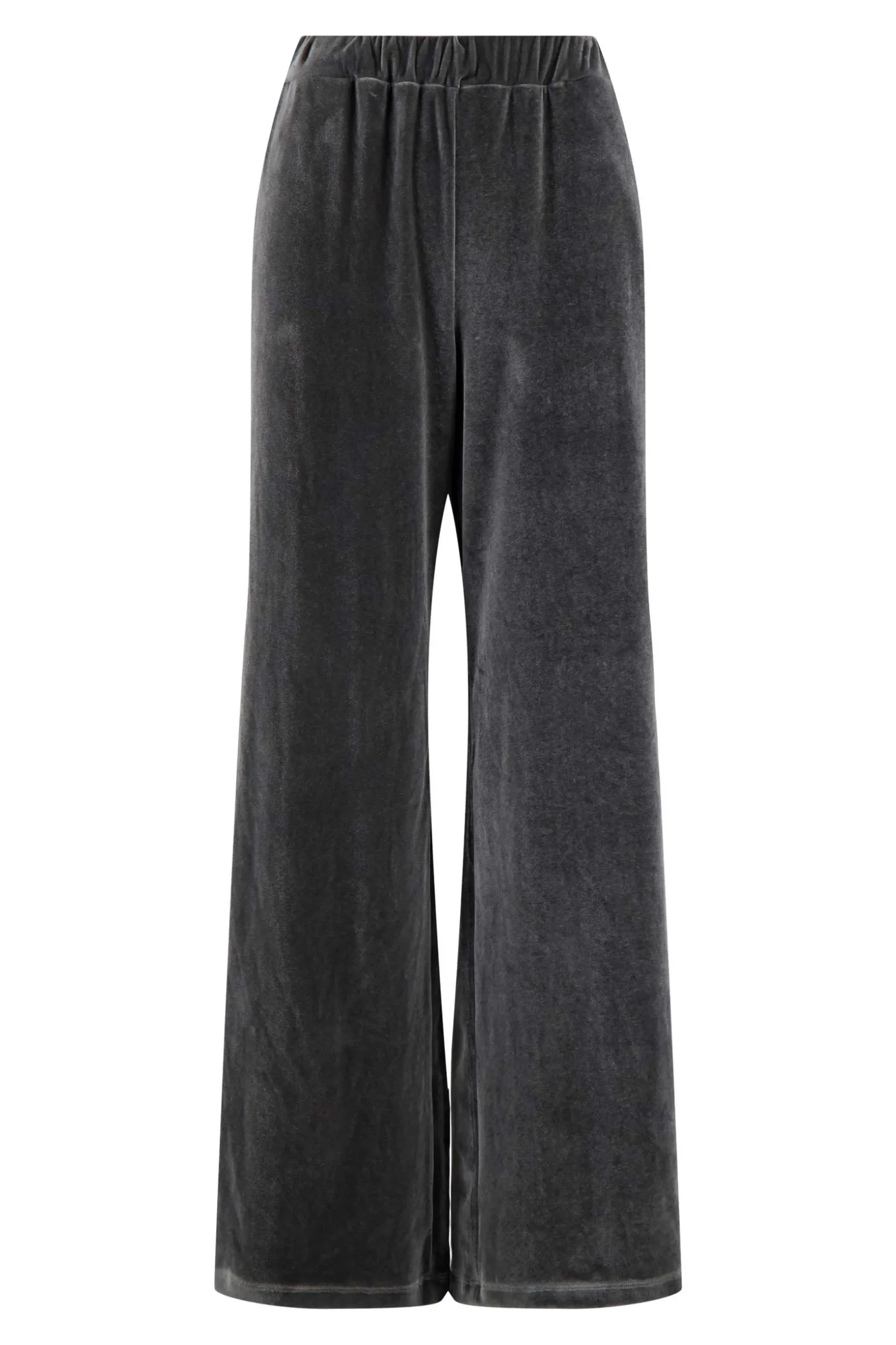 zusss fluwelen broek antracietgrijs