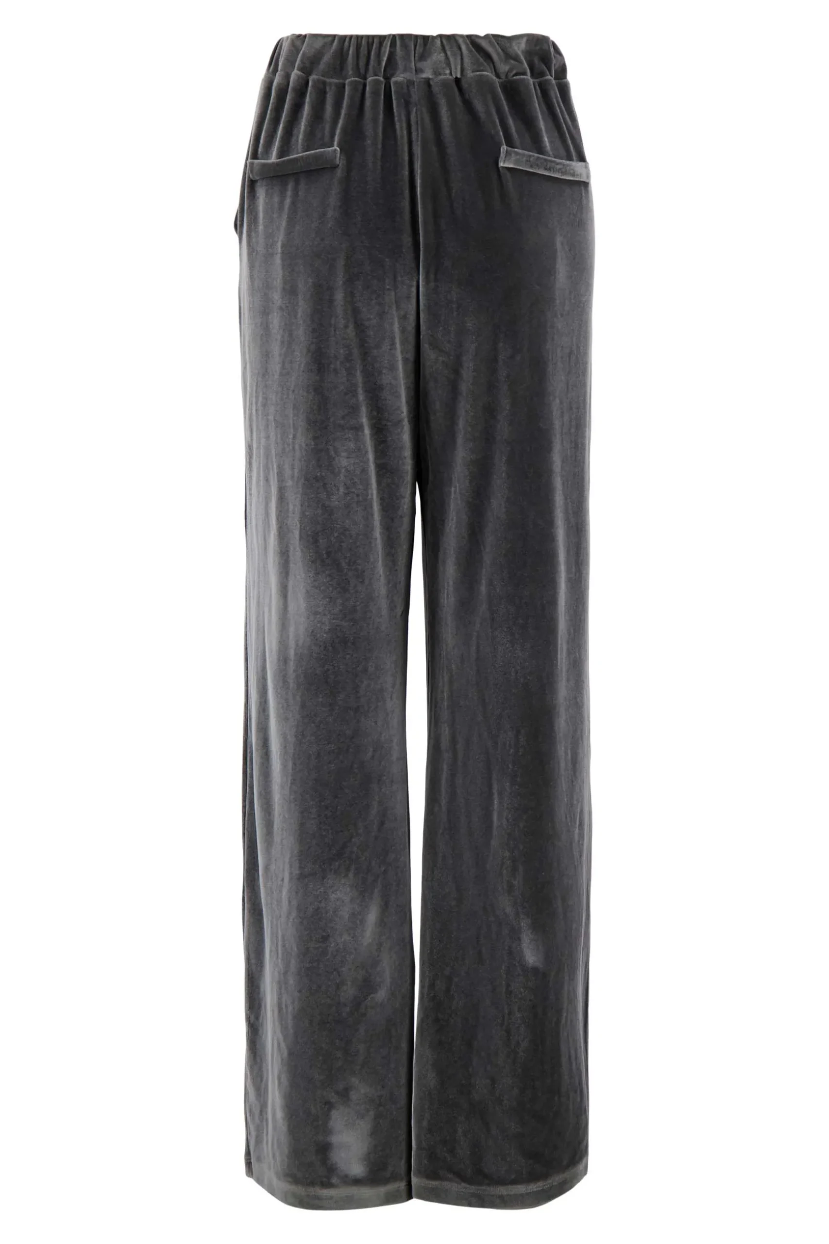 zusss fluwelen broek antracietgrijs