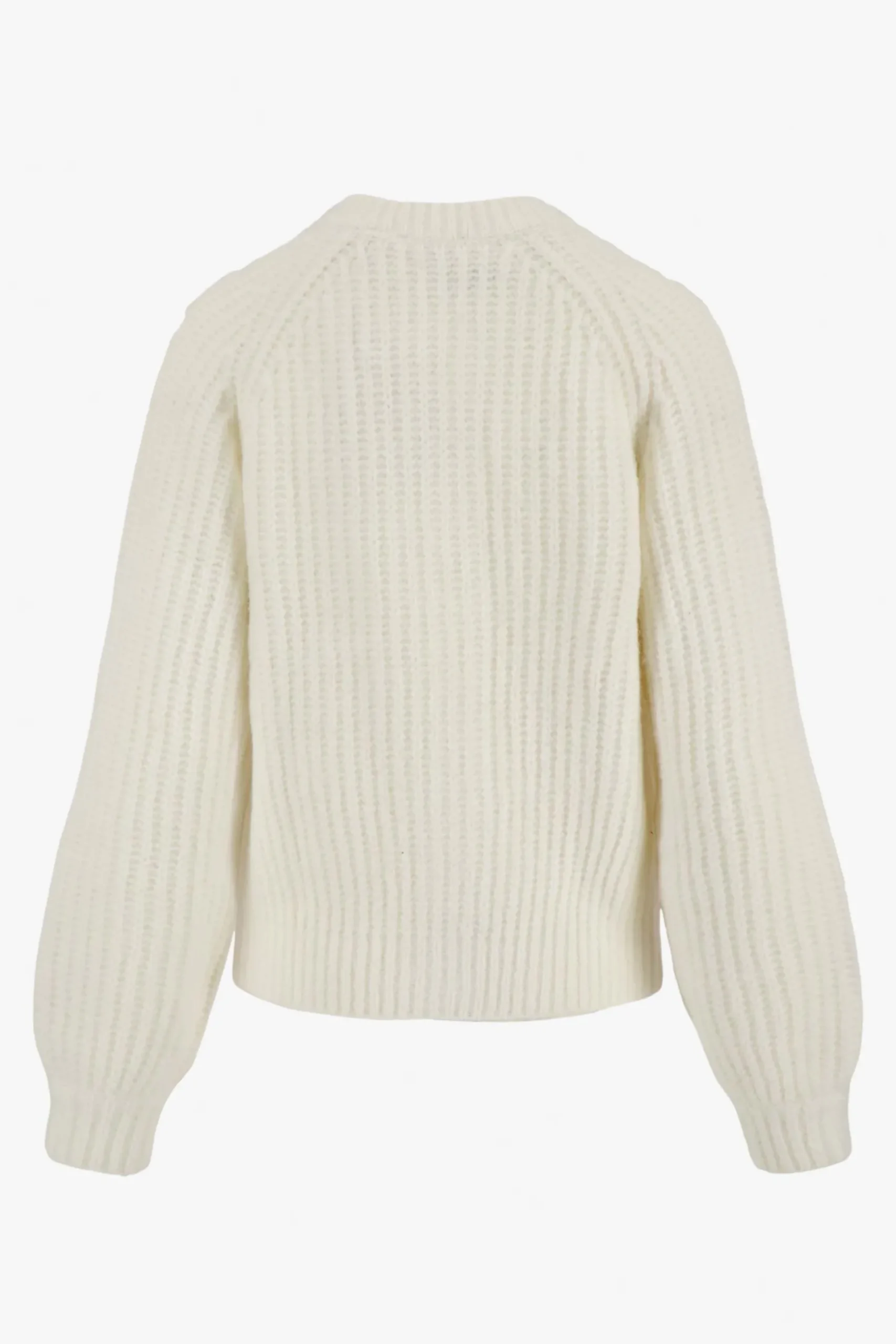 zusss gebreid vest in bomberstyle creme