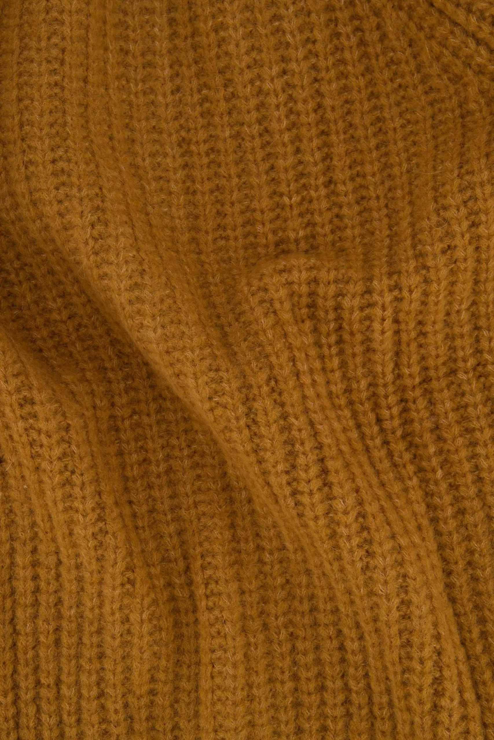 zusss gebreid vest in bomberstyle camel