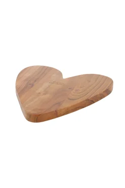 zusss houten borrelplank hartje donkerbruin