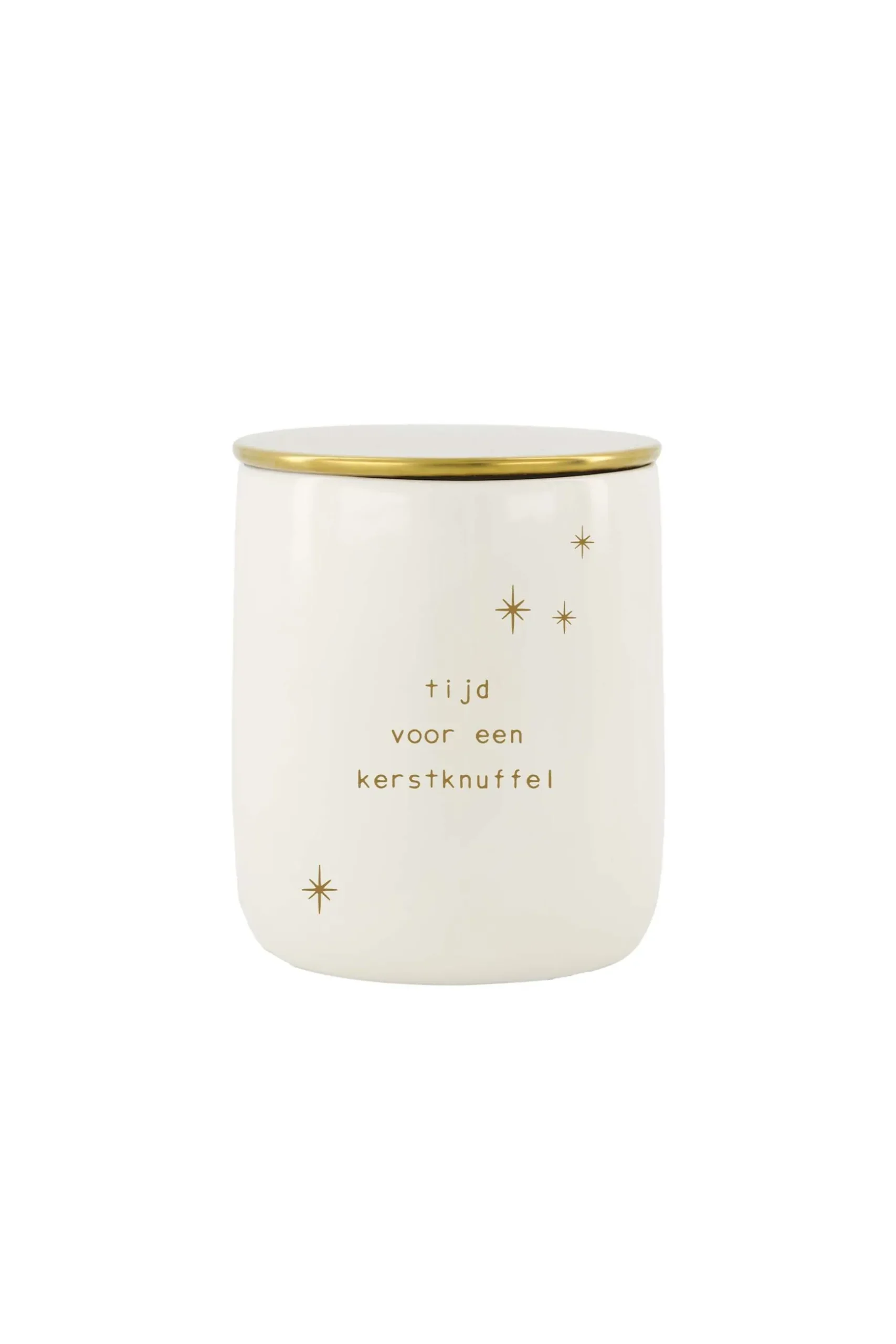 zusss keramieken geurkaars warme wol kerstknuffel wit M