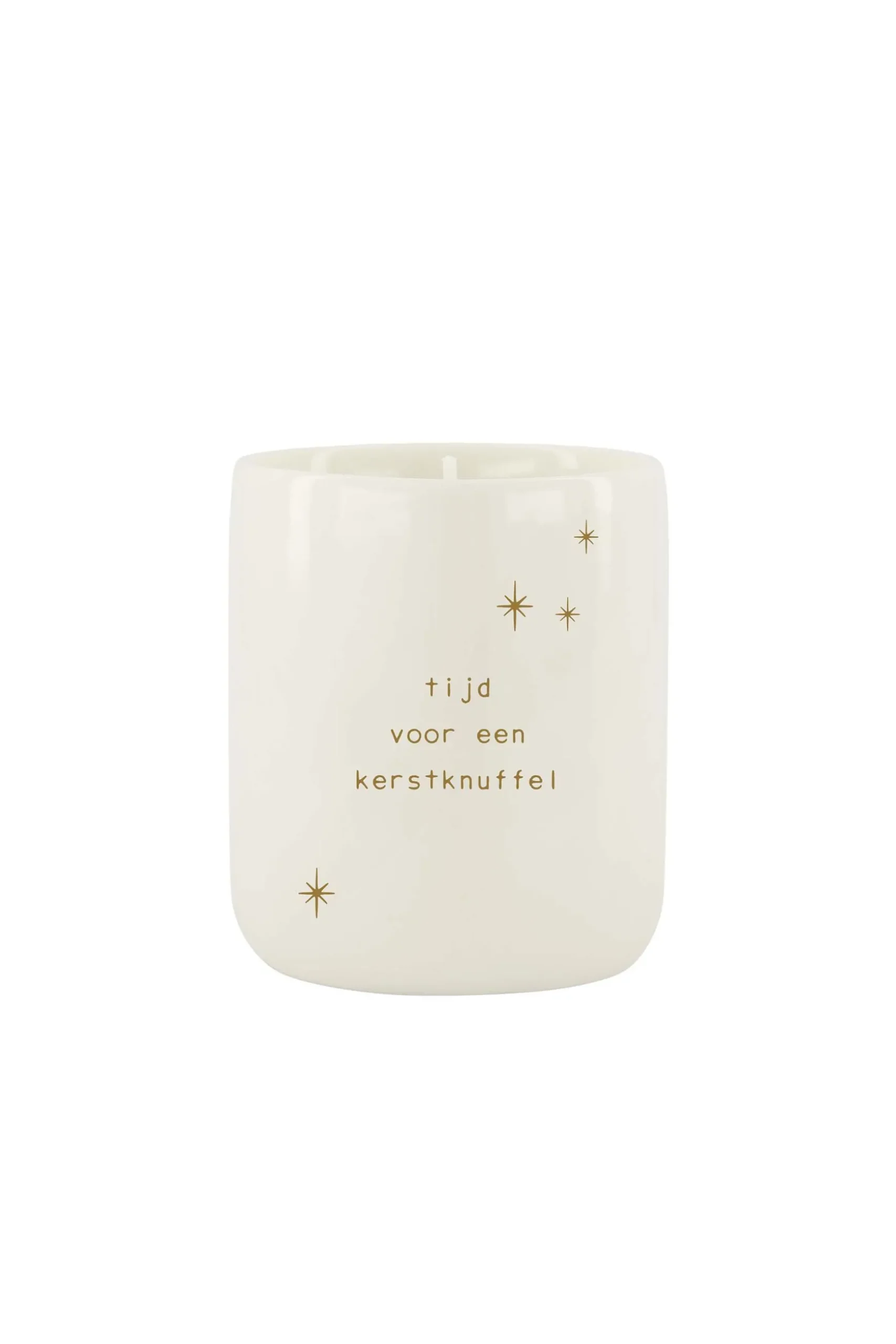 zusss keramieken geurkaars warme wol kerstknuffel wit M