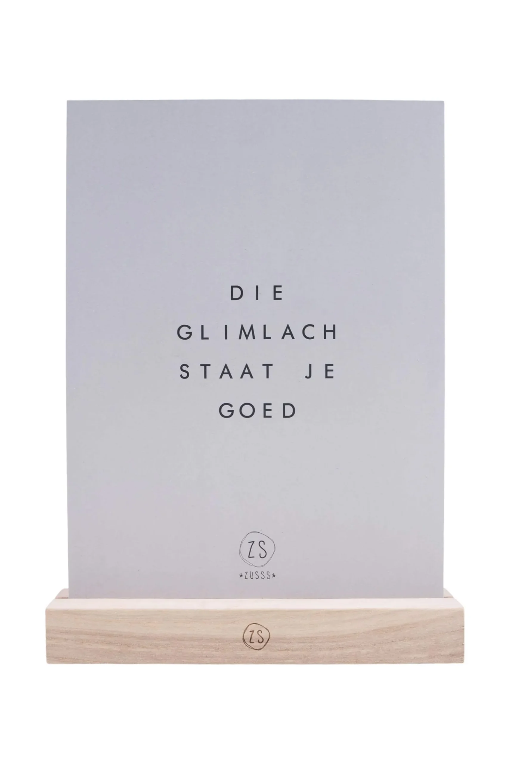 zusss logoposter die glimlach staat je goed