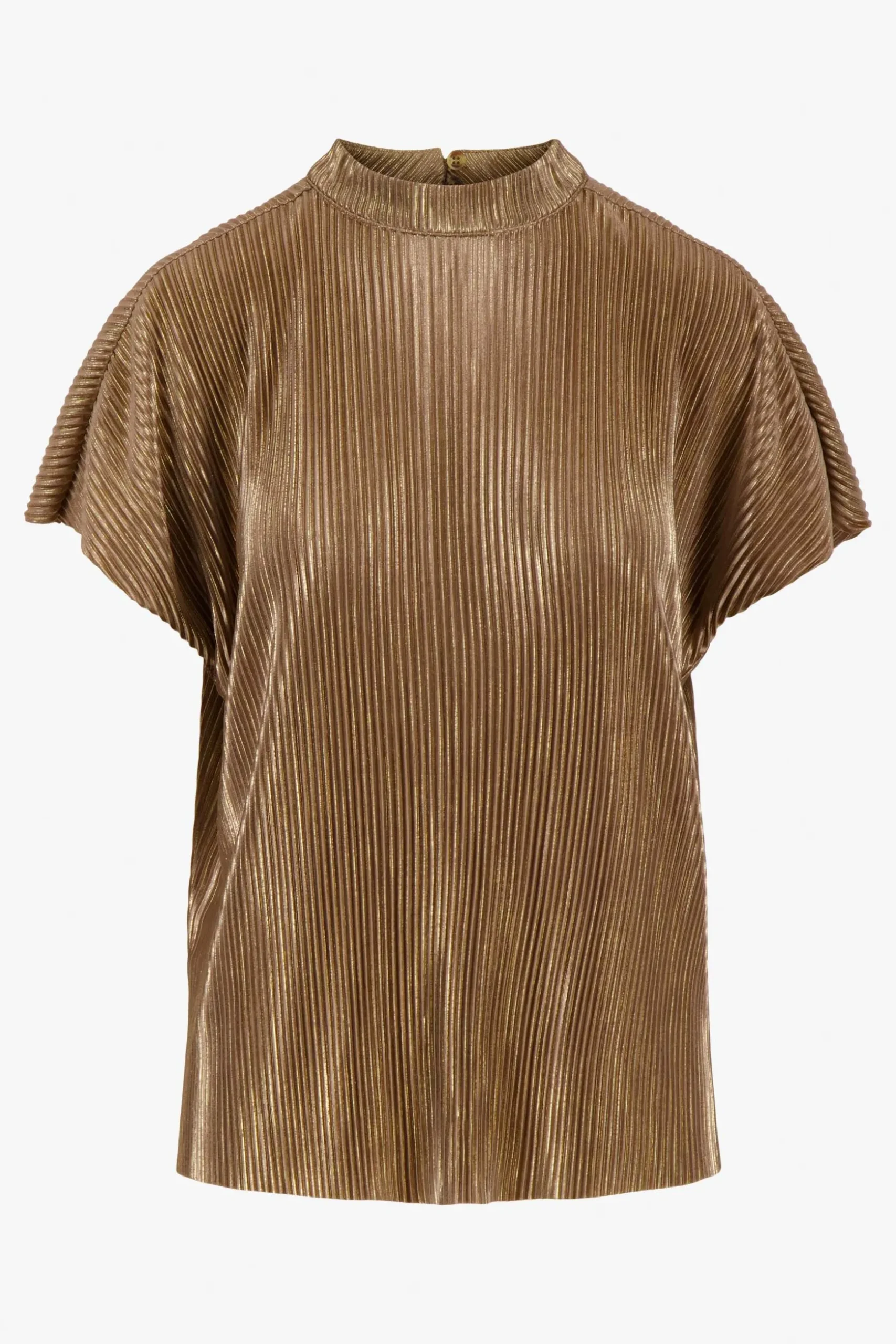 zusss plisse turtle top champagne goud
