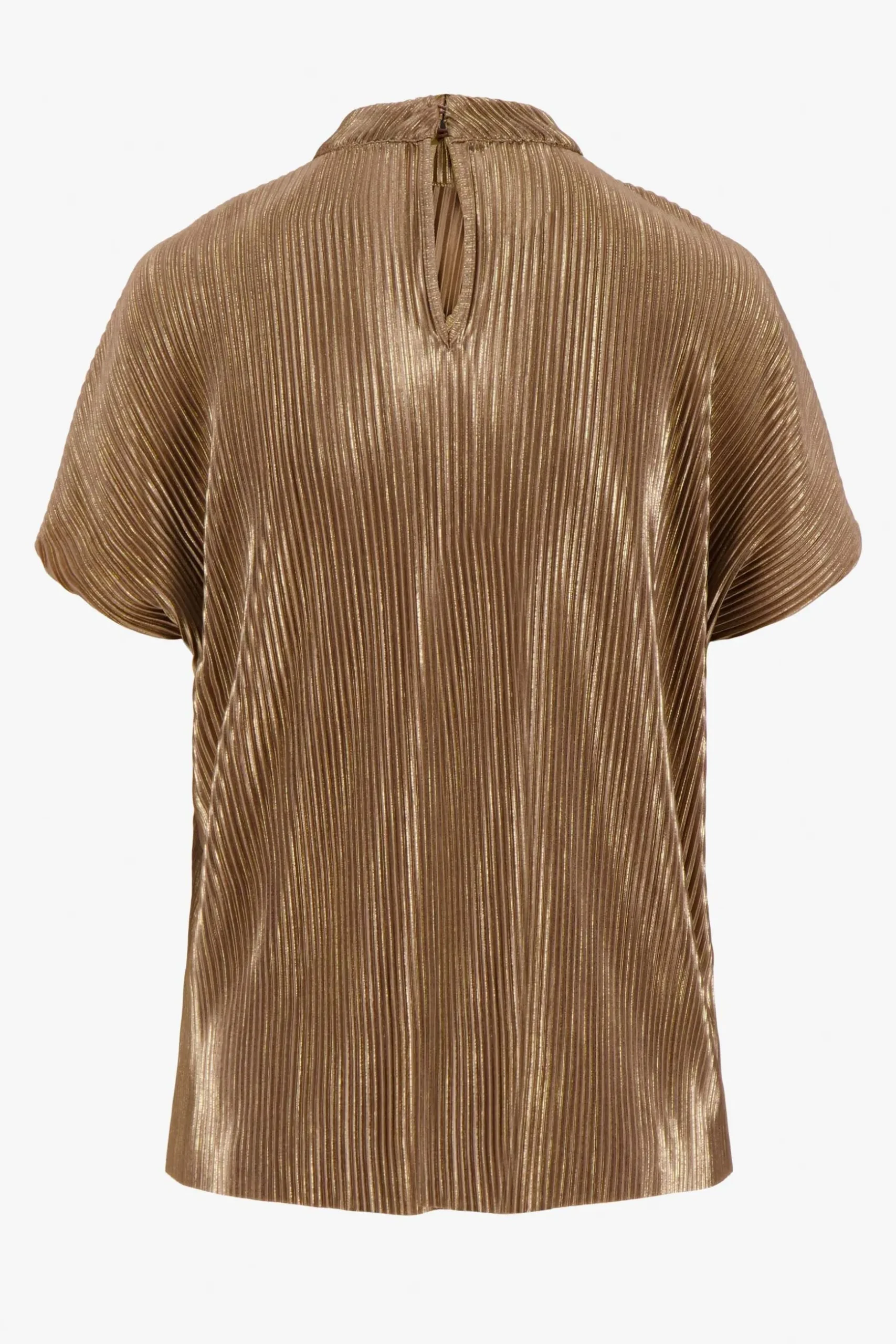 zusss plisse turtle top champagne goud