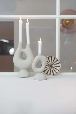 zusss polystone kandelaar ornament M zand