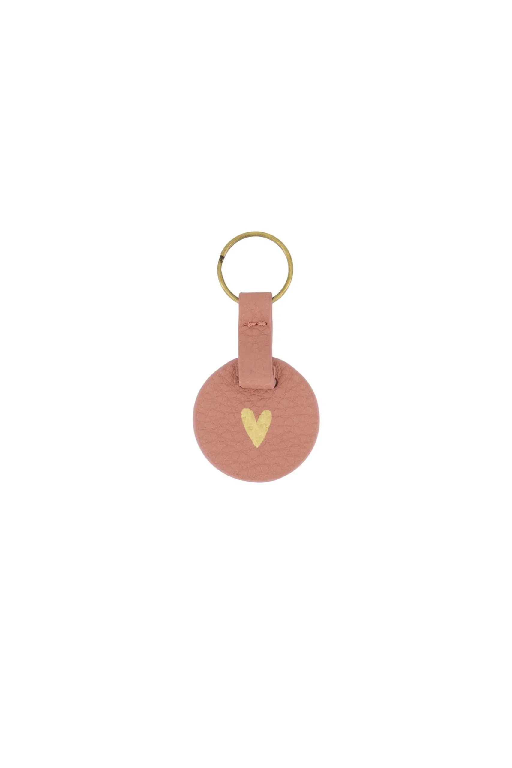 zusss ronde sleutelhanger hartje mauve