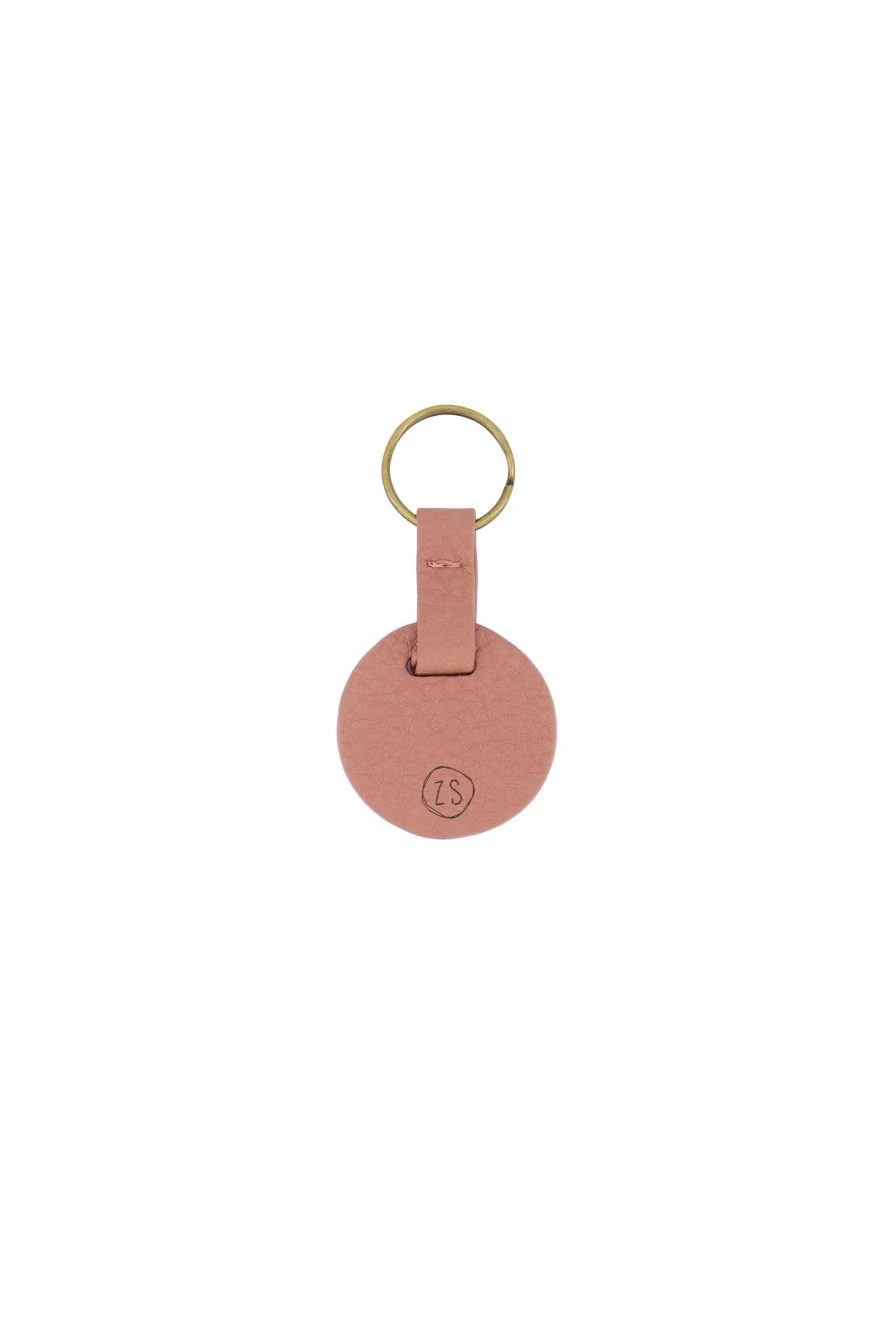 zusss ronde sleutelhanger hartje mauve