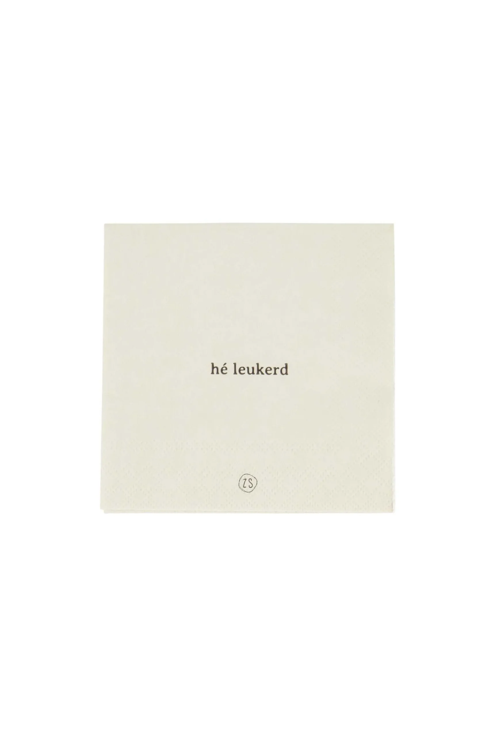 zusss servetten he leukerd hartje 12,5x12,5cm zand/antracietgrijs