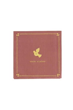 zusss servetten vierkant warm wishes 12,5x12,5cm donkerrood