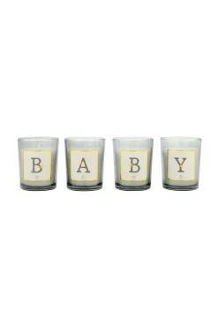 zusss set van 4 glaskaarsjes baby wit