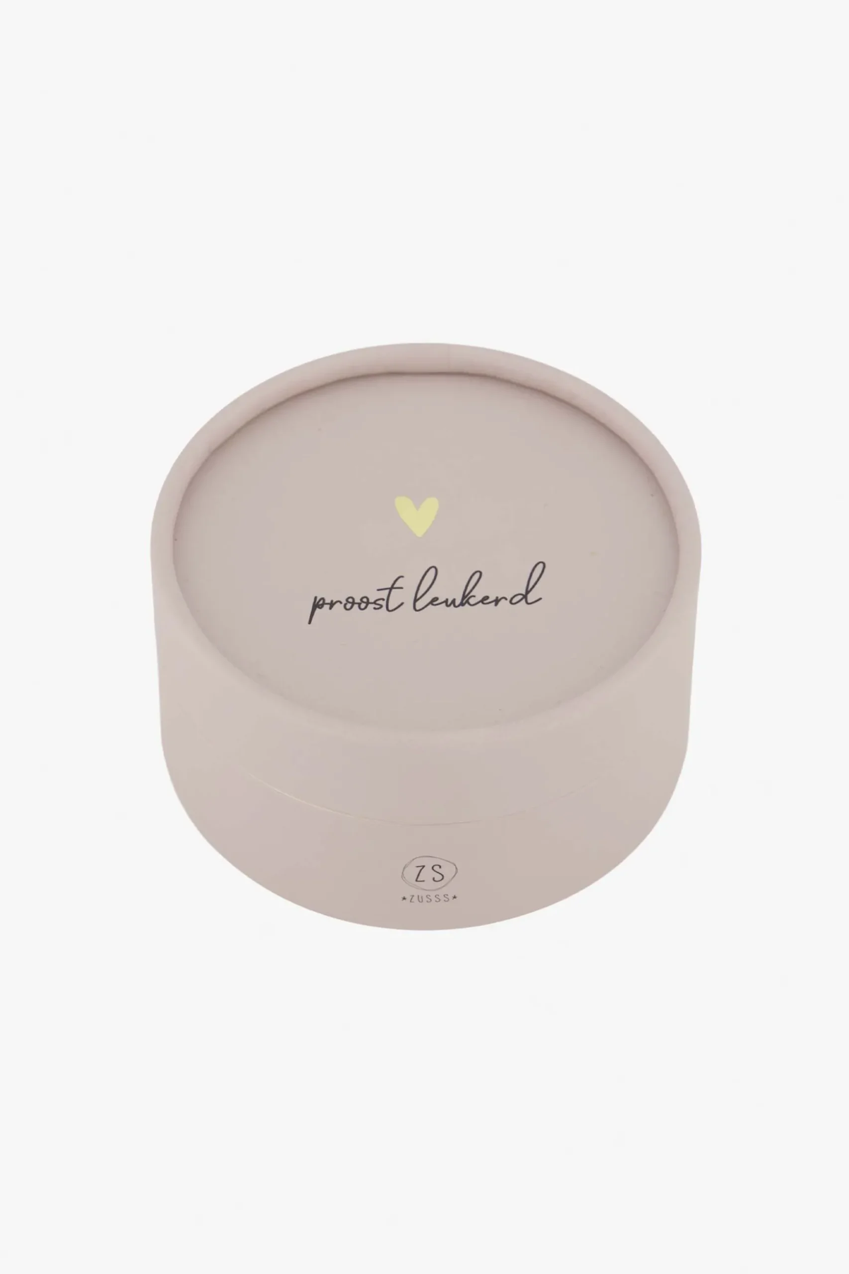 zusss Set van 6 onderzetters rond zand/antracietgrijs/terra roze