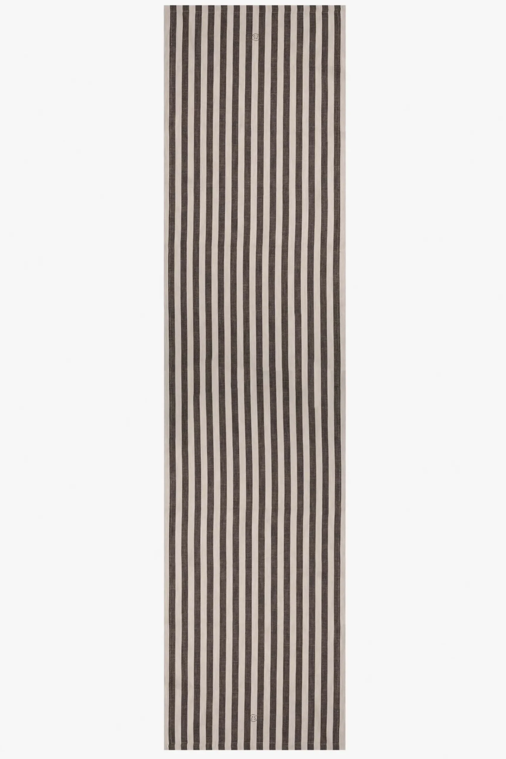 zusss tafelloper strepen 50x250cm grafietgrijs