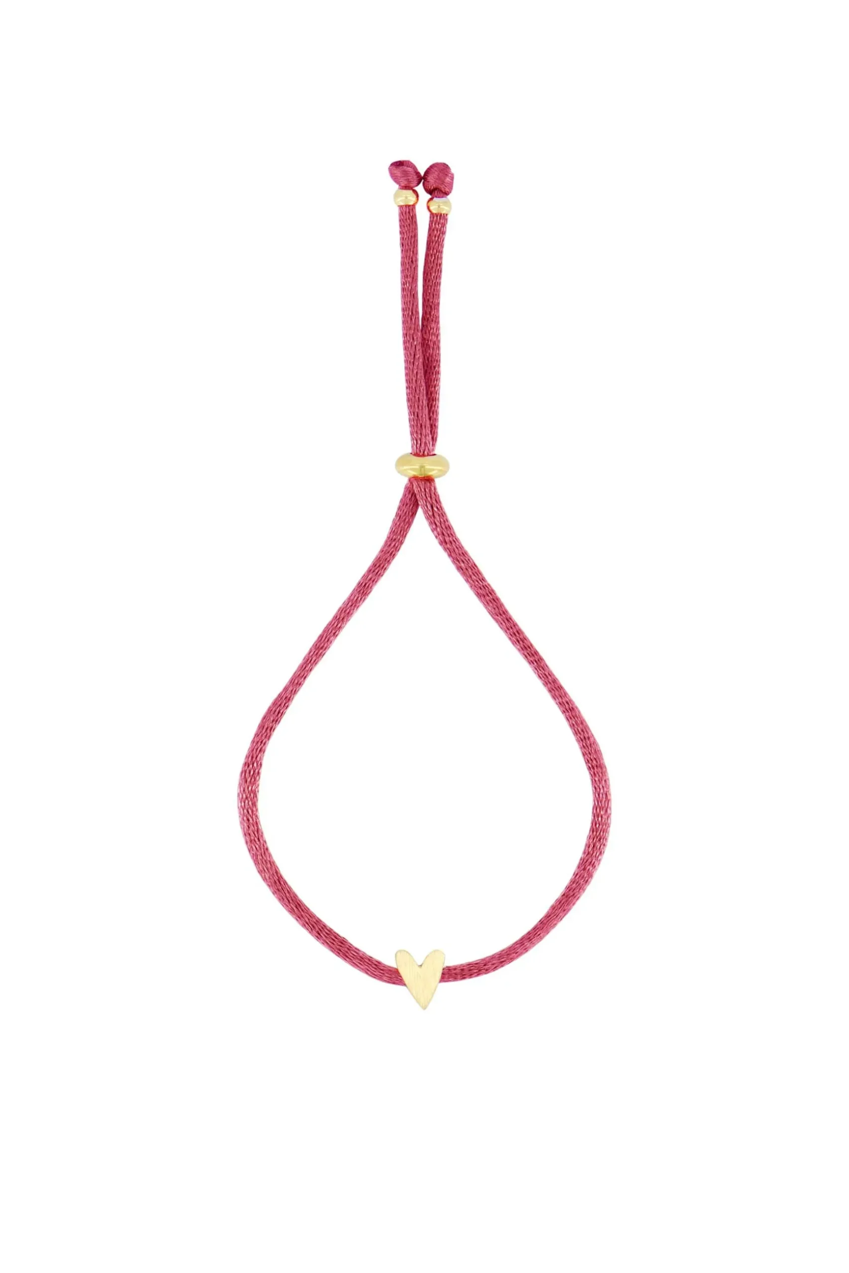 zusss touwarmbandje hartje roze rood