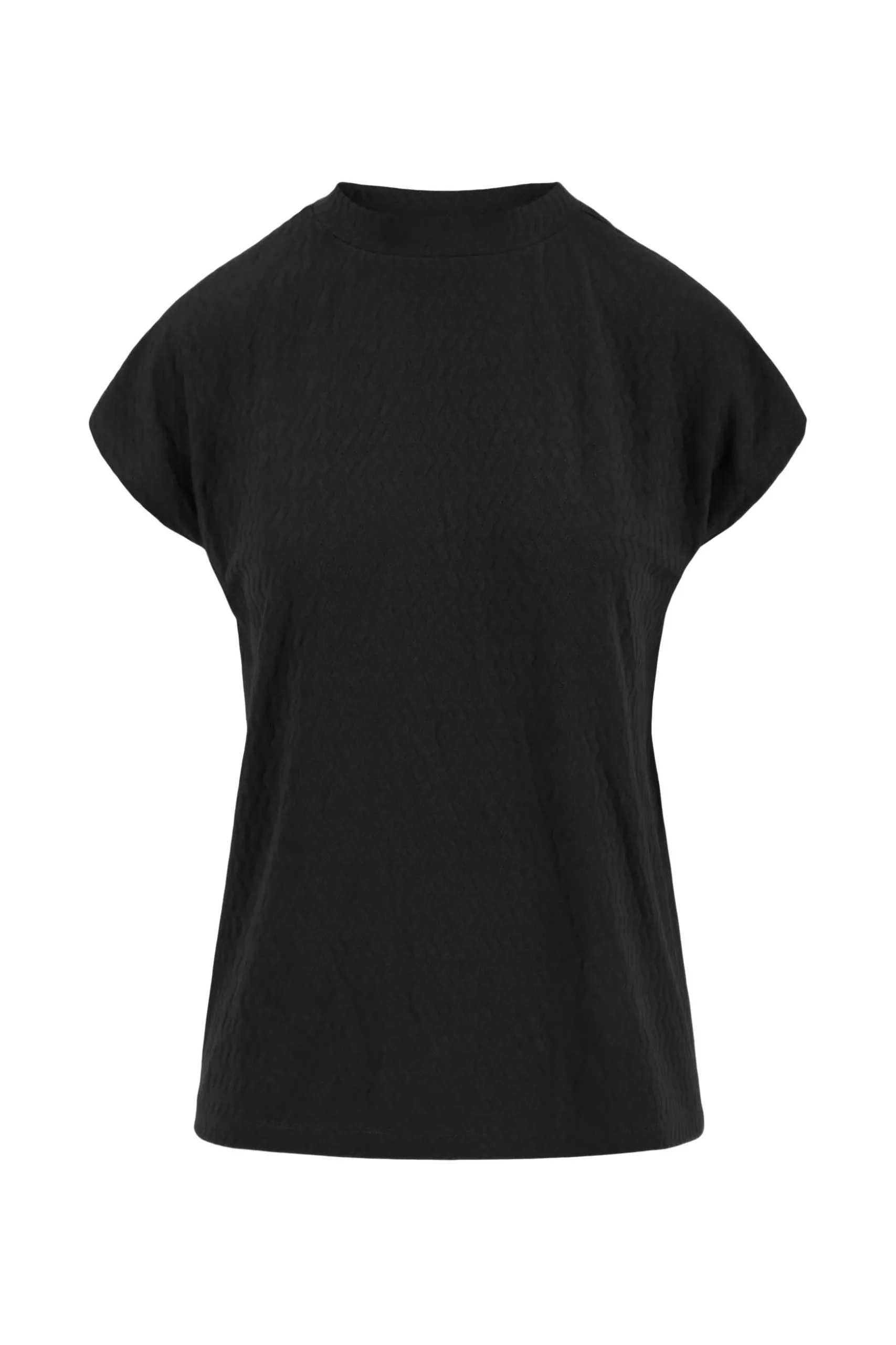 zusss turtle top met structuur zwart