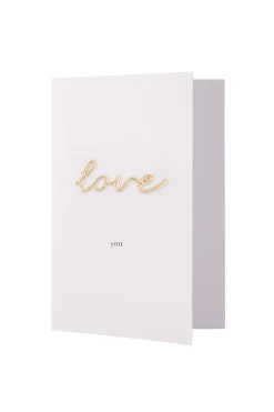 zusss wenskaart love magneet wit/goud