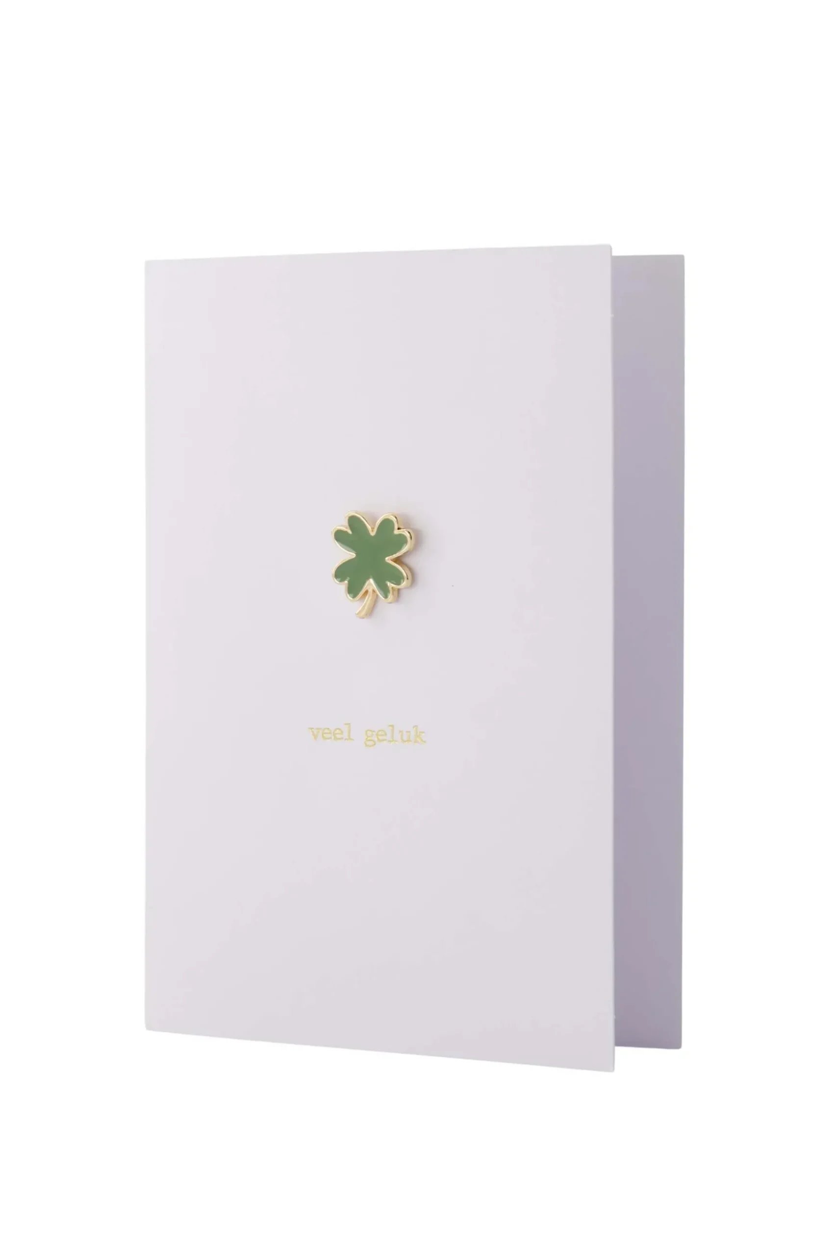 zusss wenskaart met broche veel geluk wit