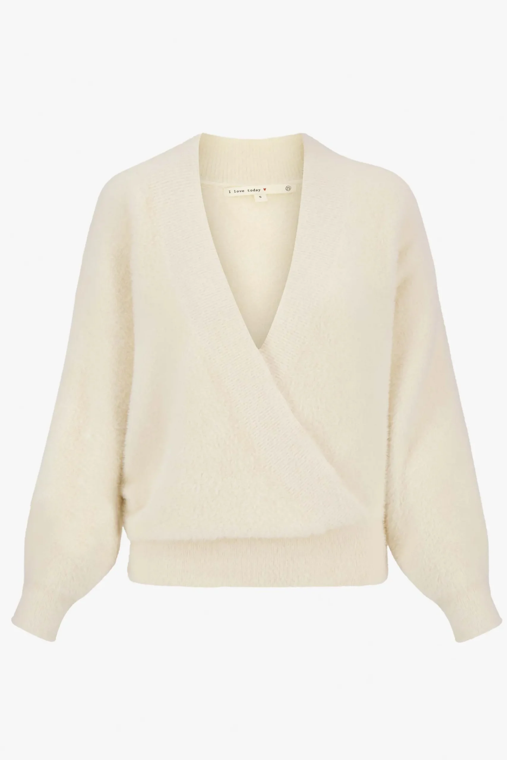 zusss wikkel trui in fluffy garen creme