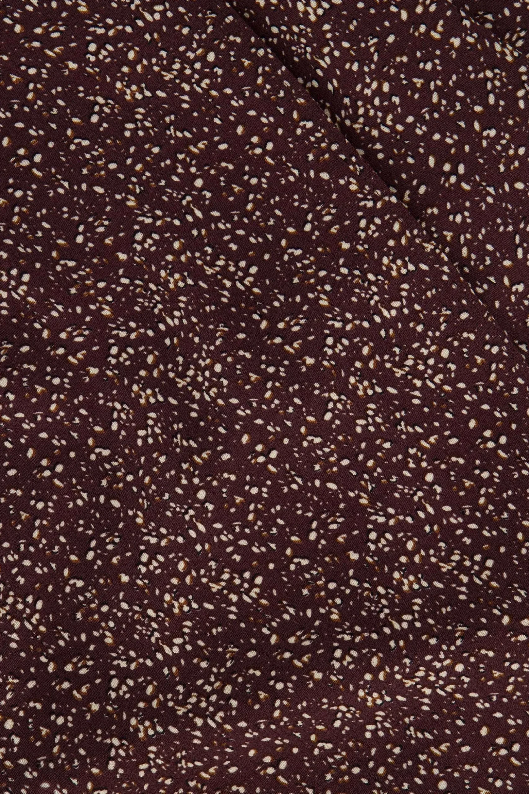 zusss wikkeljurk met print chocoladebruin